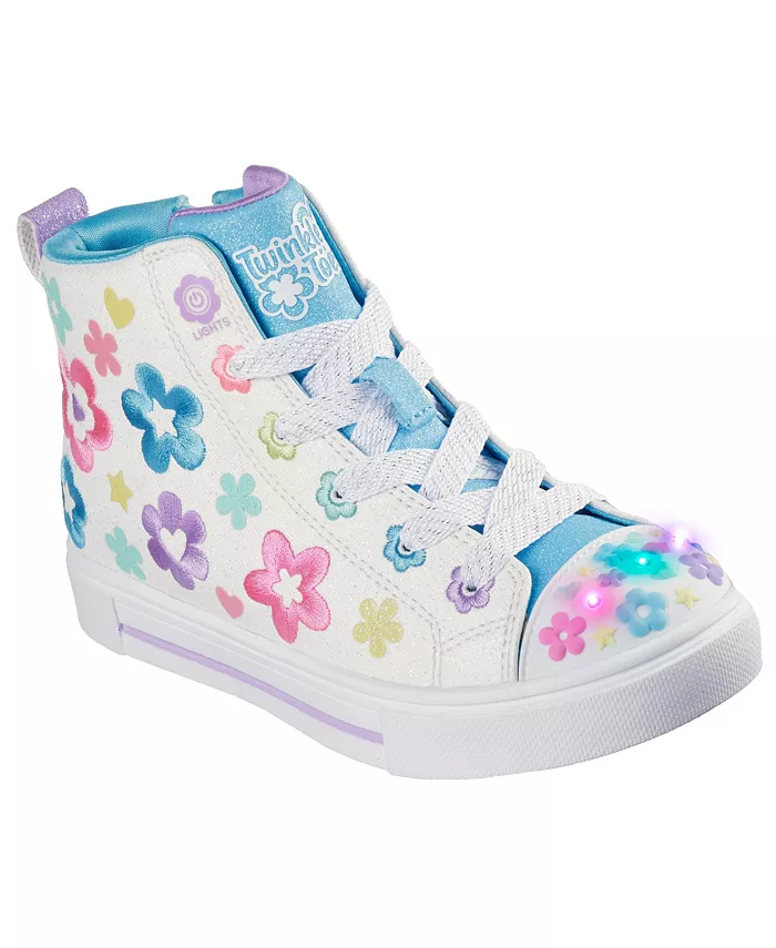 

Детские кроссовки Twinkle Toes: Twinkle Sparks - Cloud Cutie с подсветкой и застежкой на липучке для девочек от Finish Line Skechers, мультиколор