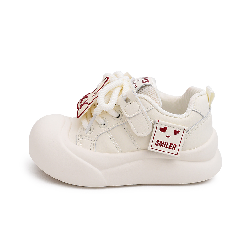 

Легкие износостойкие и нескользящие низкие детские скейтбординговые кроссовки Kids' Budding, бежево-бордовые