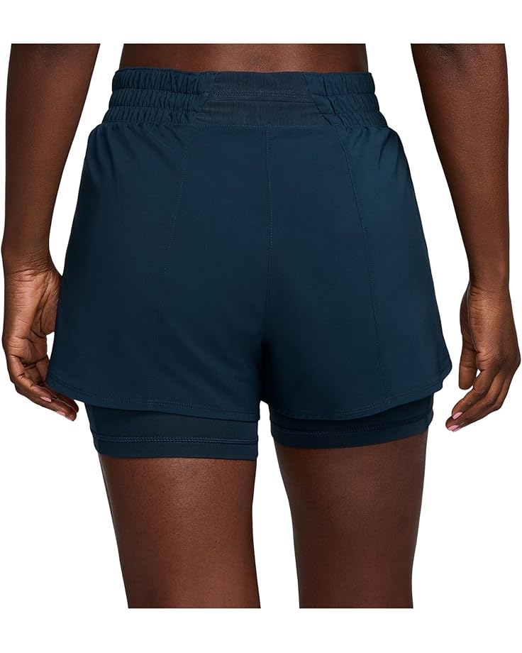 Шорты Nike One Dri-FIT High-Rise 3" 2-in-1 Shorts, цвет Armory Navy/Reflective Silver — фото 2