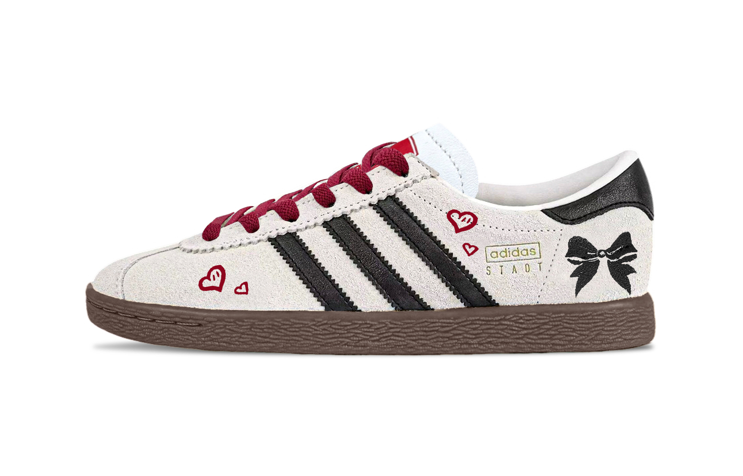 

Adidas Originals Stadt Heart Struck устойчивые к истиранию немецкие армейские кроссовки низкие унисекс экрю, цвет Ecru