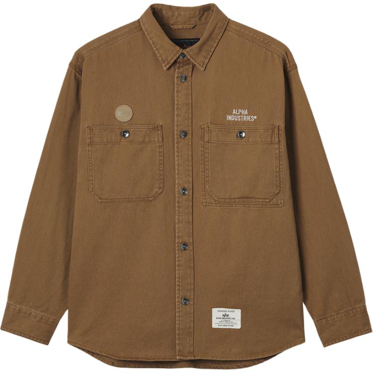 

Мужская рубашка Alpha Industries, коричневый