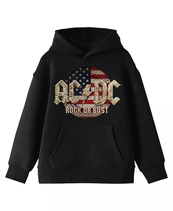 

Толстовка с капюшоном и длинным рукавом ACDC Rock Or Bust для мальчиков, размер XL AC/DC, черный