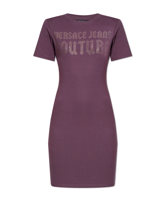 

Платье с логотипом Versace Jeans Couture, фиолетовый