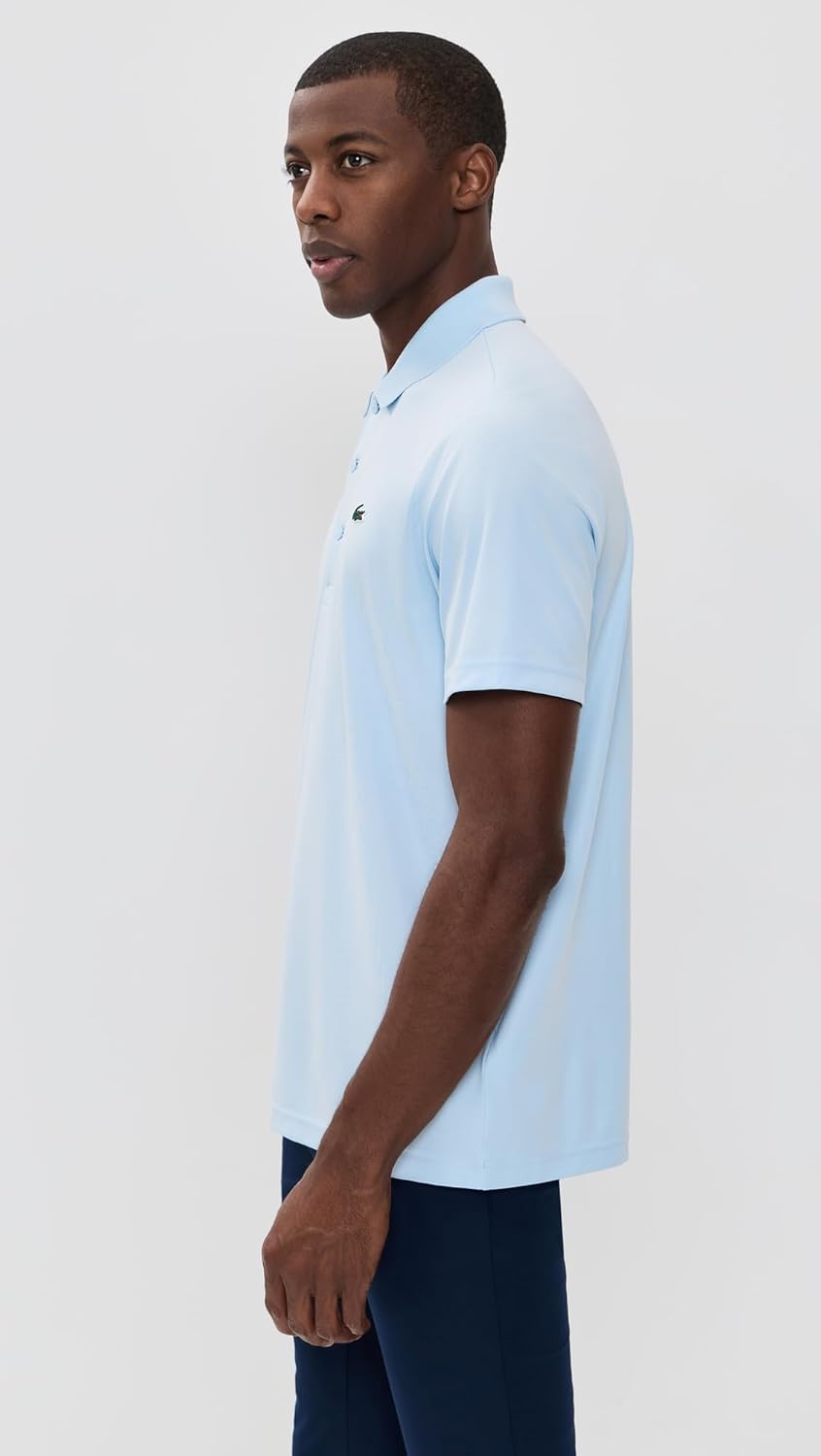 Поло Lacoste Sport Regular Fit, мужское, для гольфа с защитой от ультрафиолета, Light Blue — фото 4