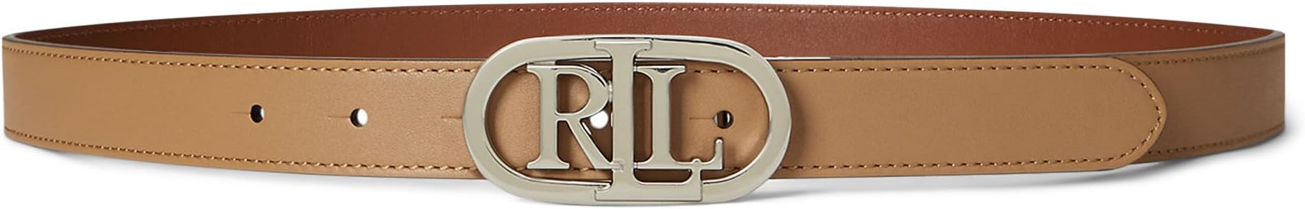 

Женский двусторонний кожаный ремень с овальным логотипом Lauren Ralph Lauren, Camel/Lauren Tan