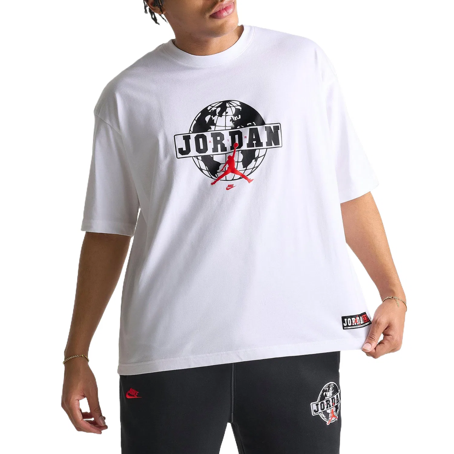 Футболка мужская белая crew neck moderate straight fit Jordan, White