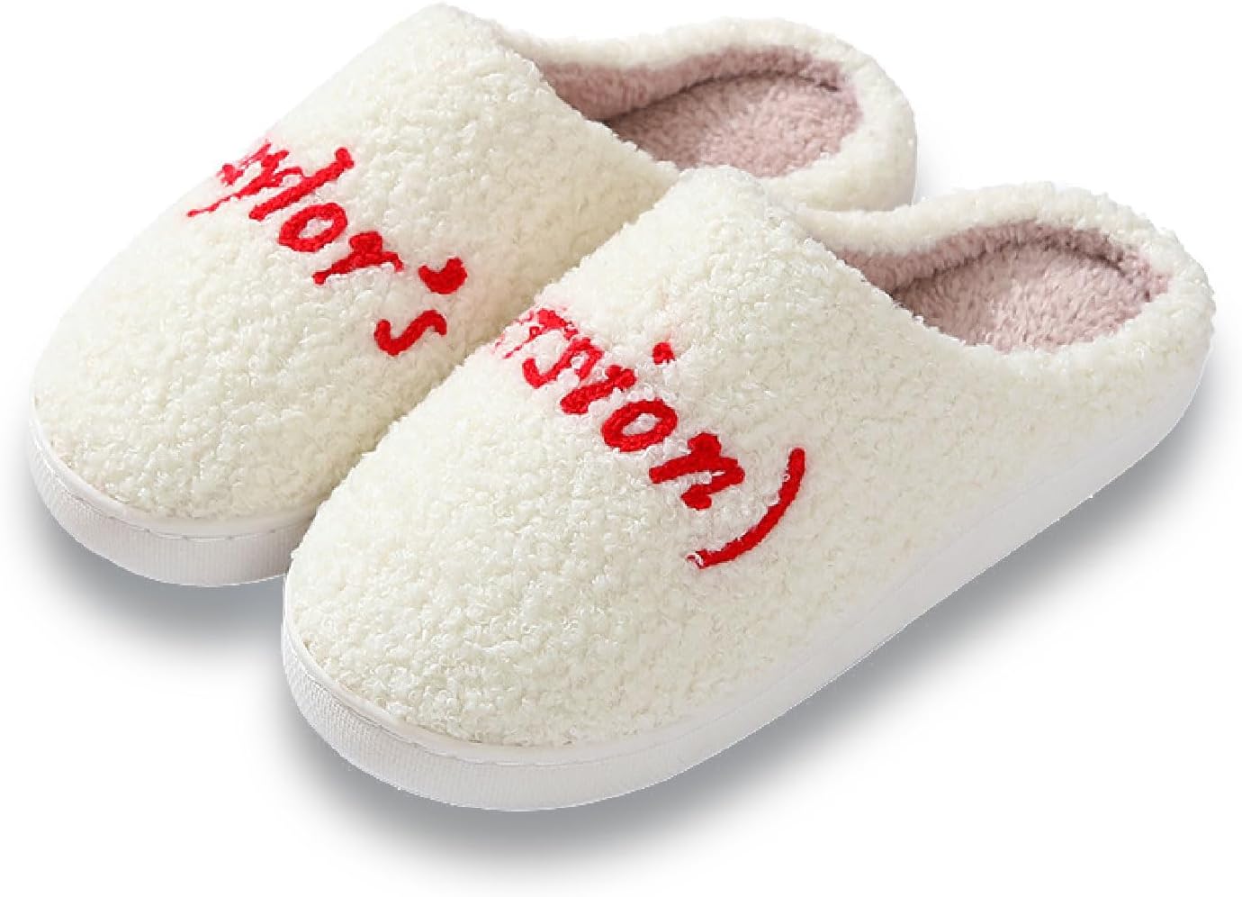 

Рождественские тапочки Titype, милые праздничные тапочки, теплые домашние тапочки для женщин и мужчин, пушистые тапочки для улицы и дома, тапочки для спальни, домашняя обувь для дам, красный