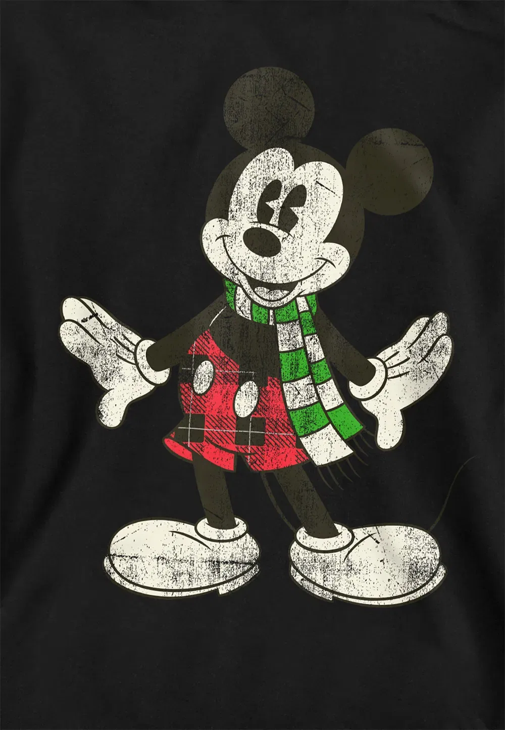 Детская худи Mickey Mouse Retro Christmas, Disney, черный — фото 2