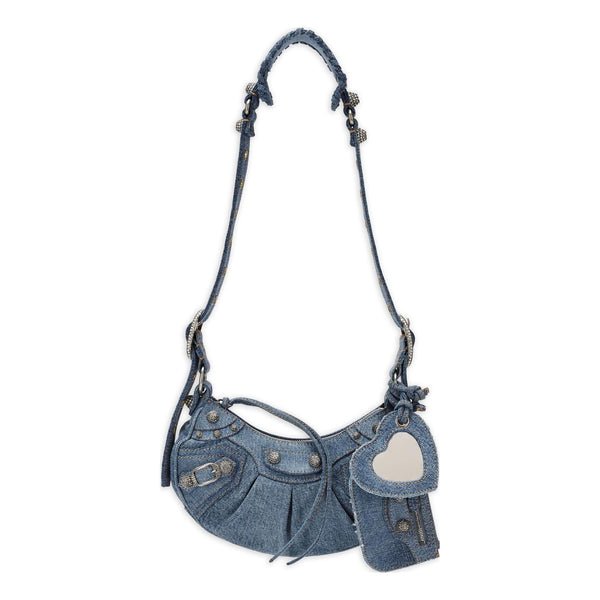 

Сумка le cagole xs denim shoulder bag 'blue' Balenciaga, синий