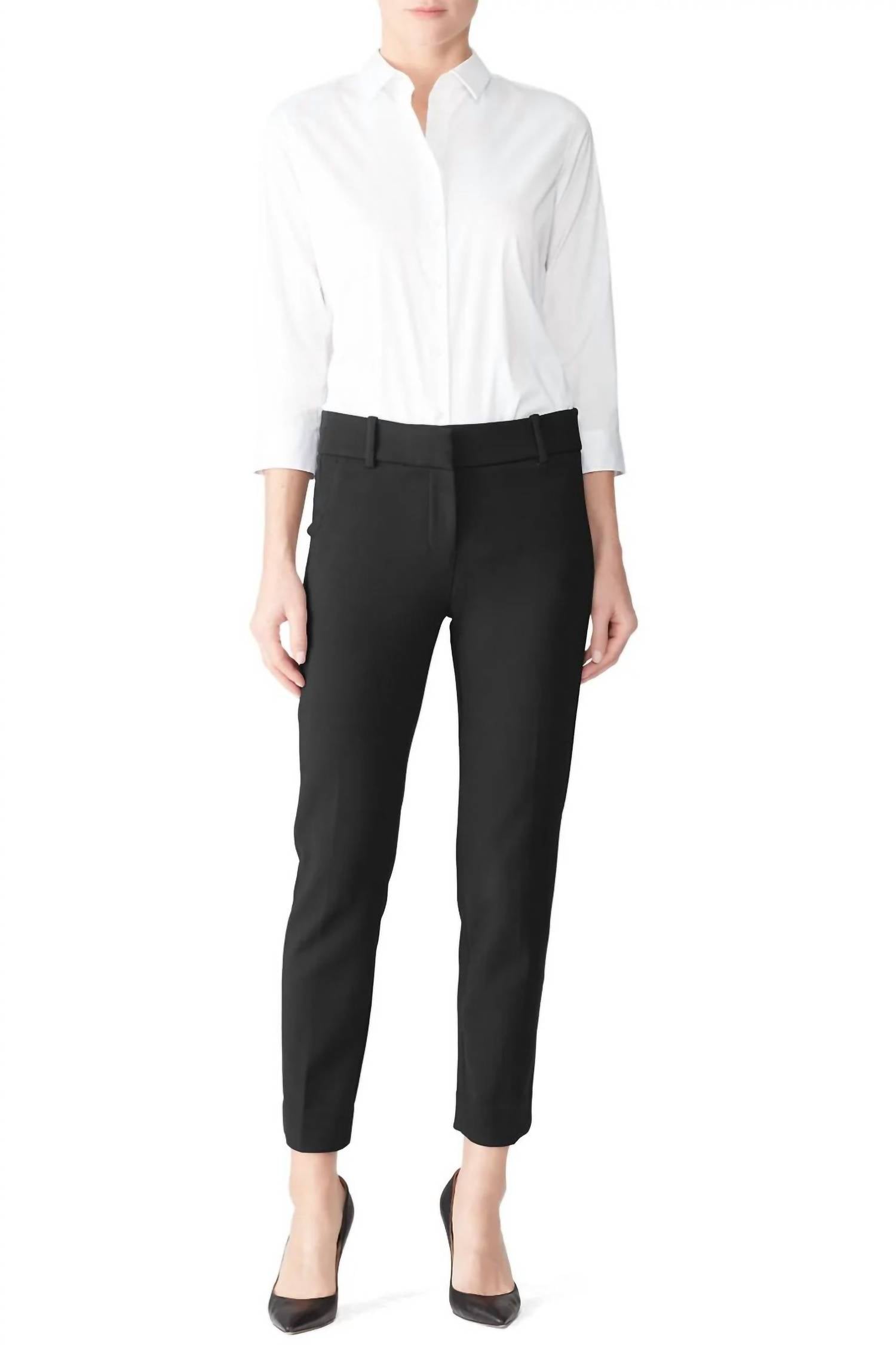 

Cameron 365 Slim Four Season Stretch Crop Ankle Брюки черного цвета J.Crew