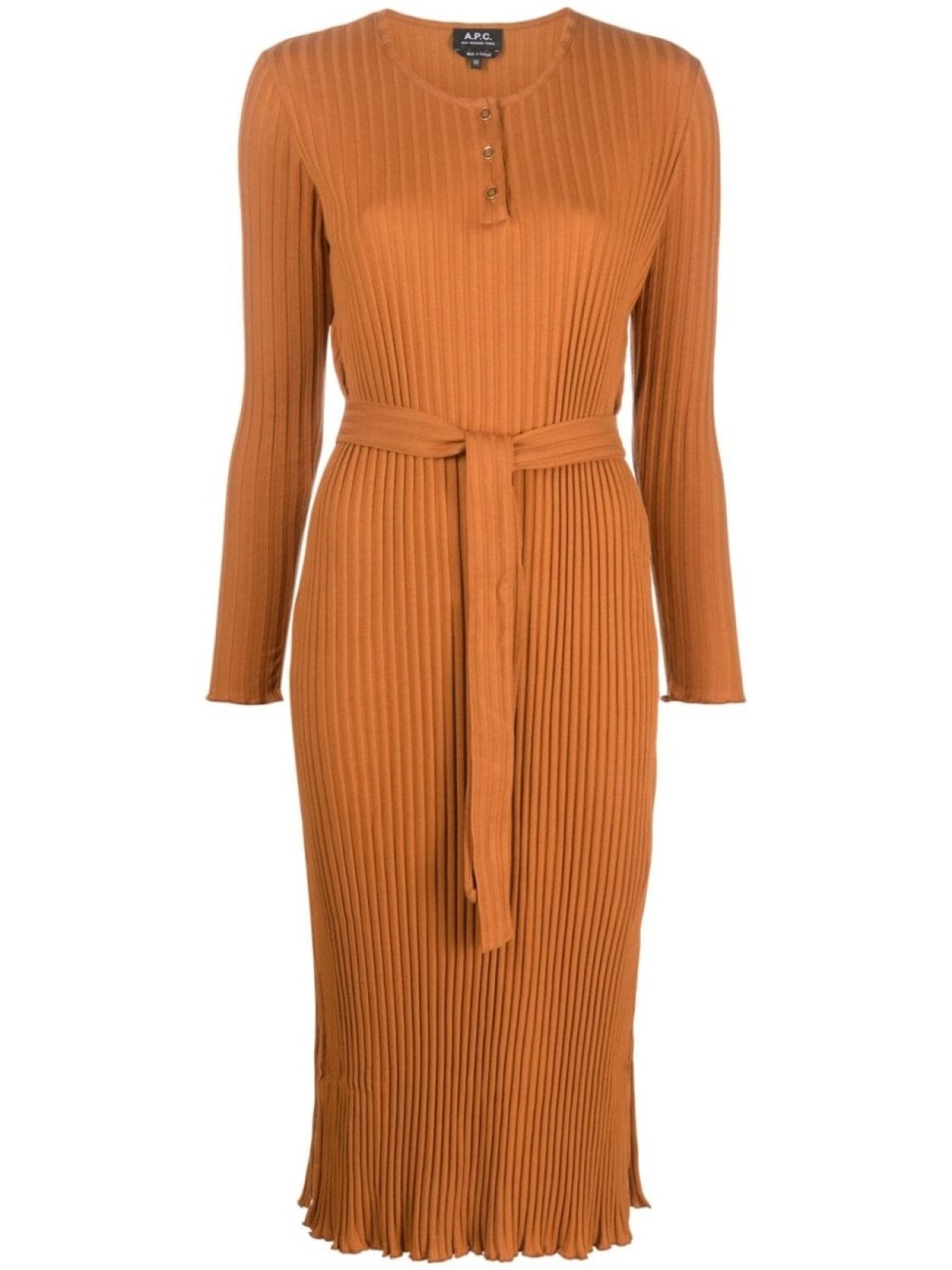 

A.P.C. платье Sandi в рубчик, коричневый