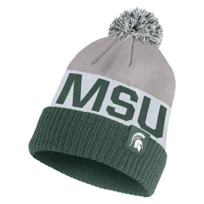 

Шапка Nike Michigan State College Beanie, цвет Noble Green