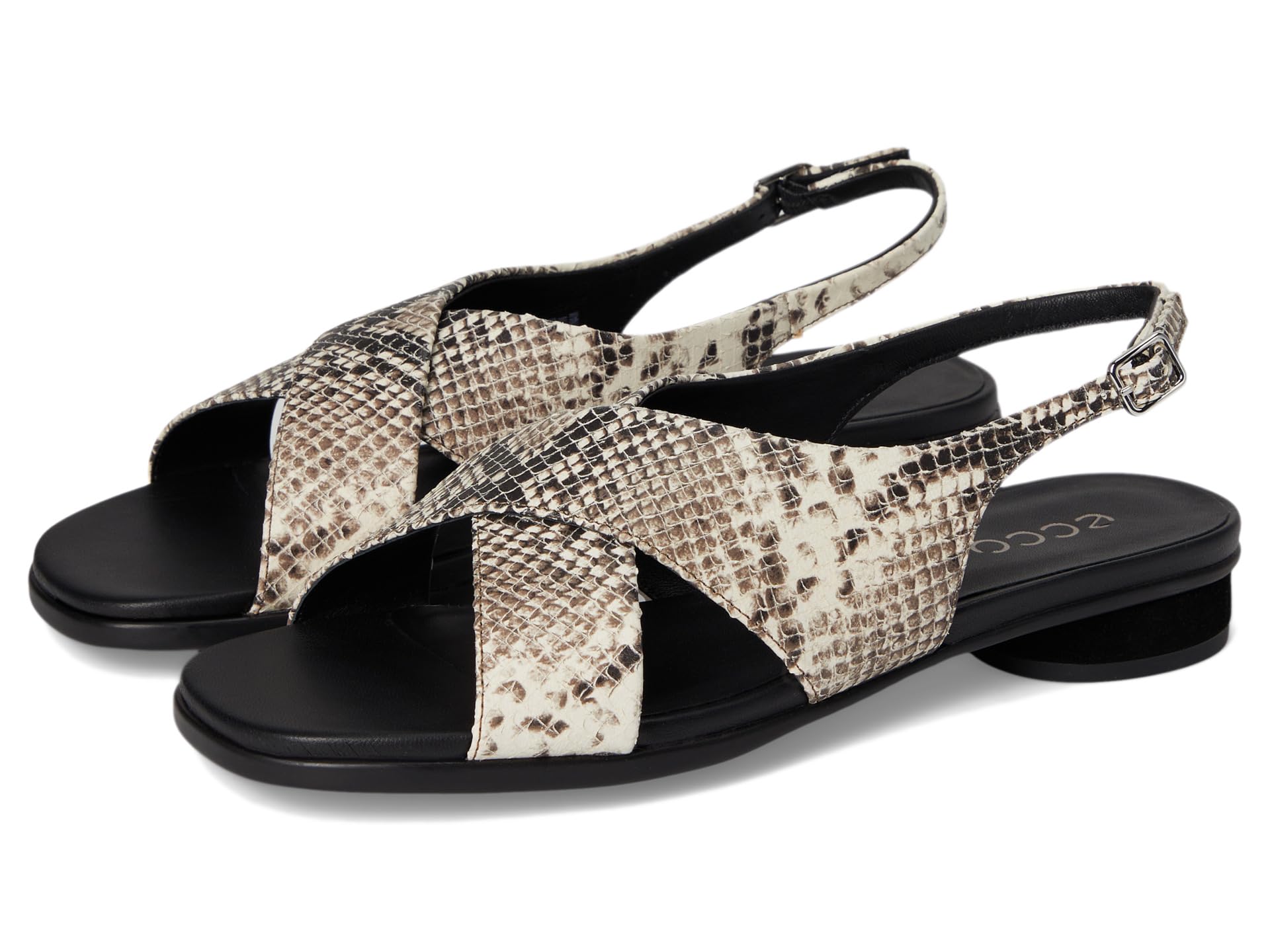 Сандалии ECCO Sculpted Alba 25 Slingback Sandal, Dark Clay Snake Print