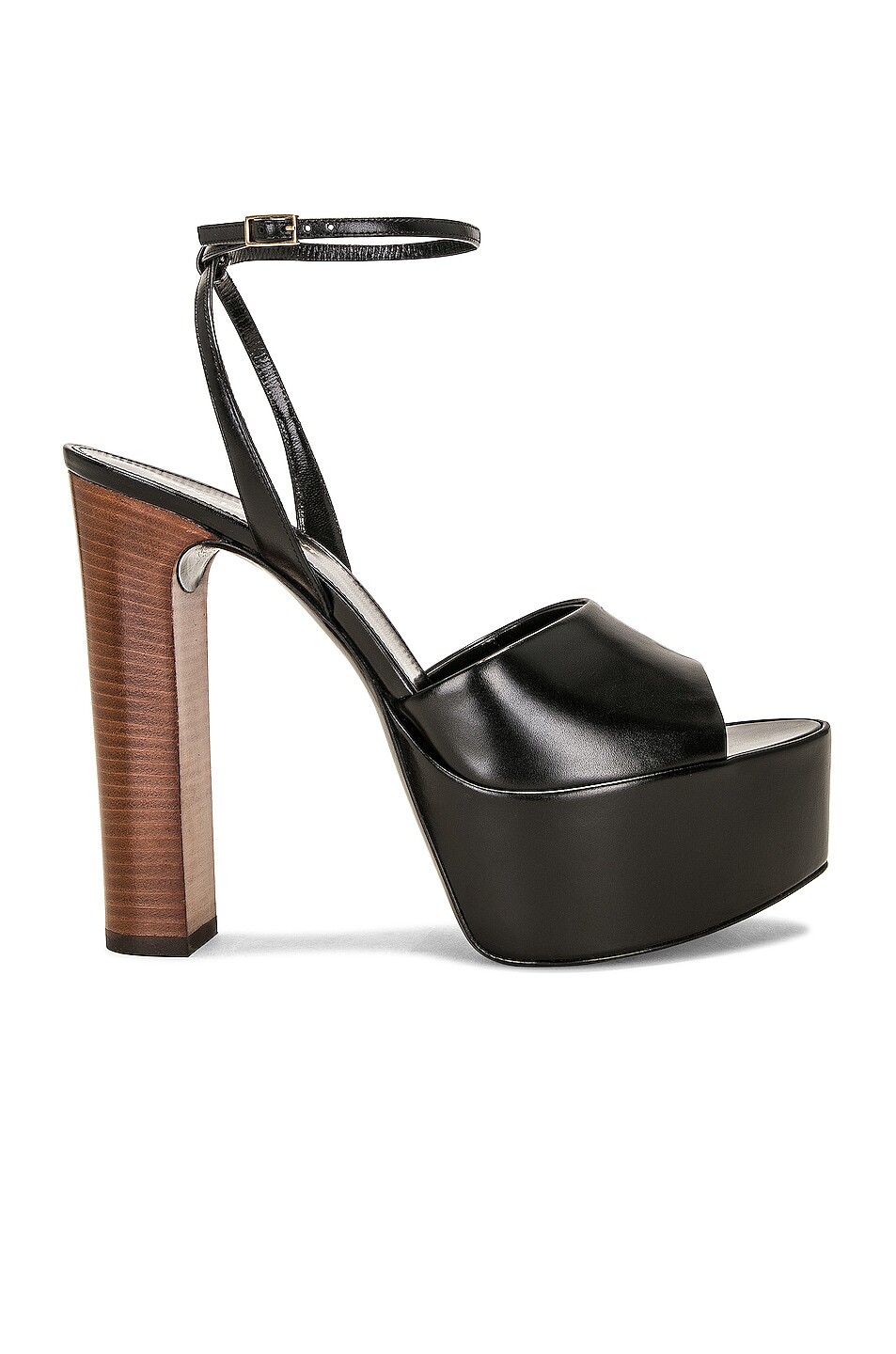 Сандалии Jodie на платформе Saint Laurent, цвет Nero