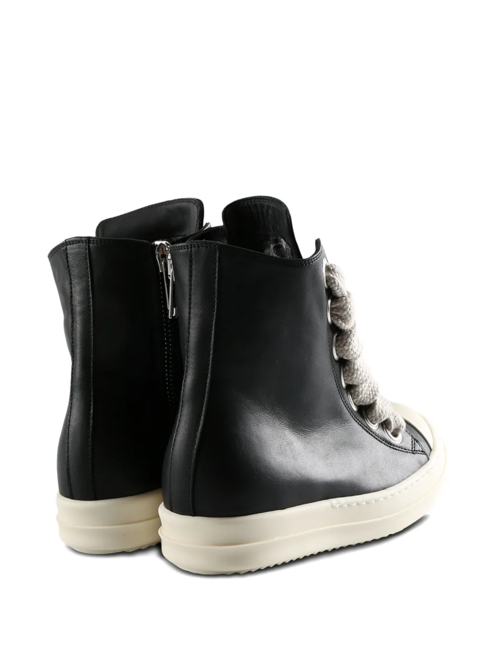 Кожаные высокие кеды Rick Owens, черный — фото 3
