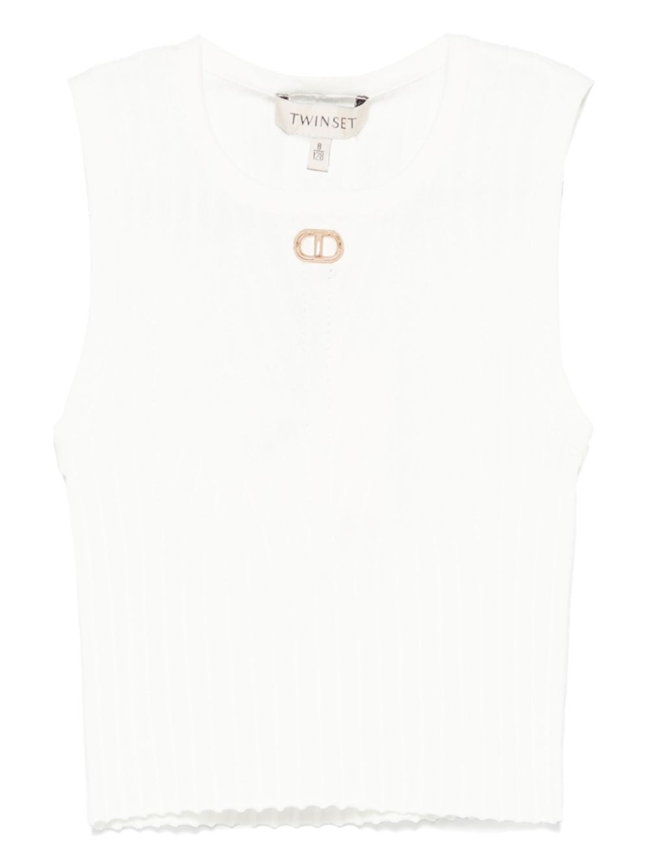 

TWINSET Kids топ в рубчик, белый