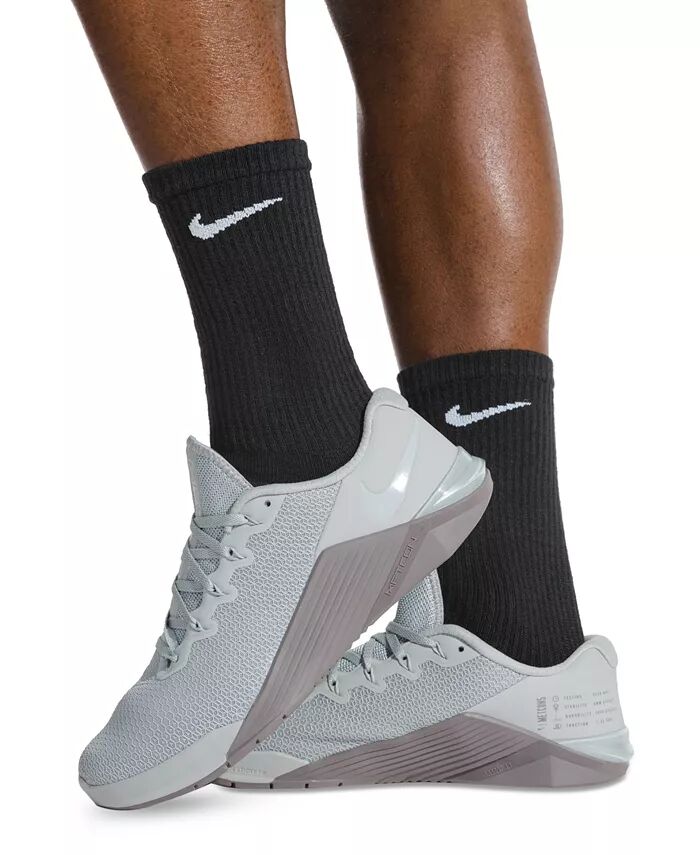 Унисекс повседневные мягкие тренировочные носки (6 пар) Nike, черный — фото 3