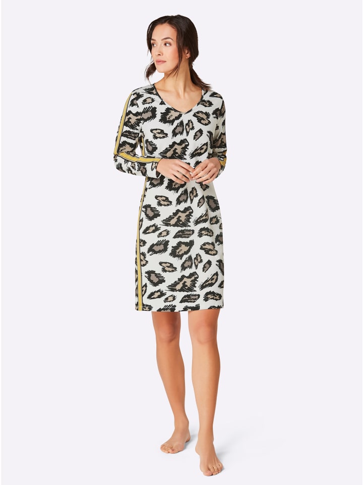 

WITT WEIDEN Ночная рубашка цвета экрю с черным принтом