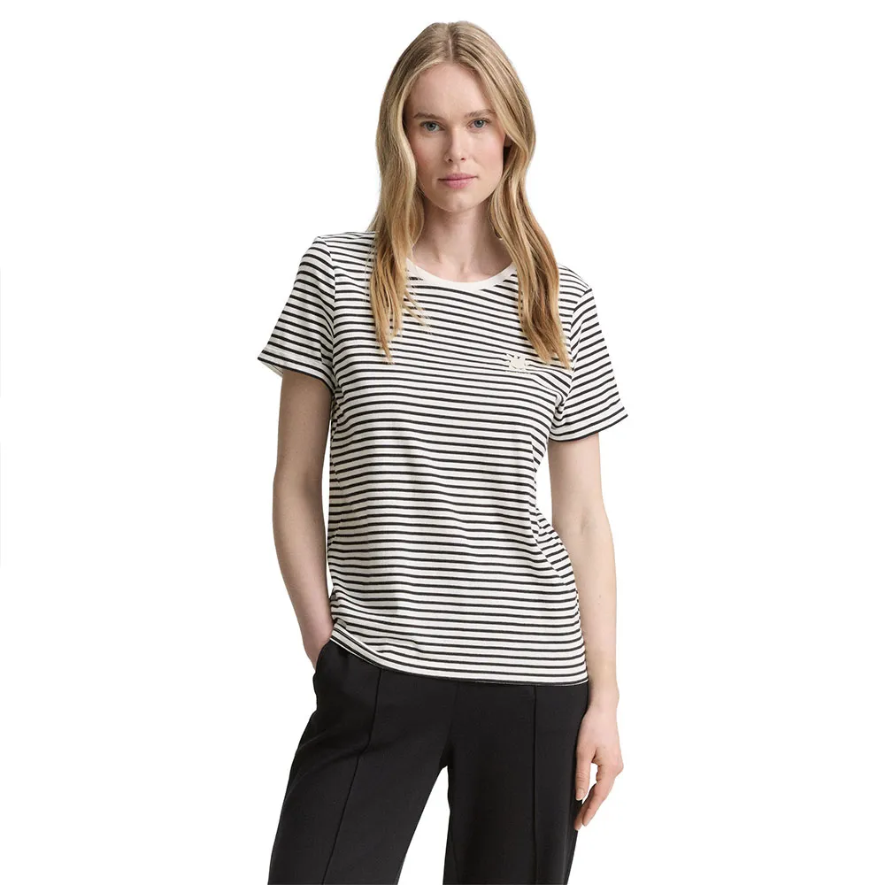 

Футболка с коротким рукавом Tom Tailor Stripe Crew Neck, белый
