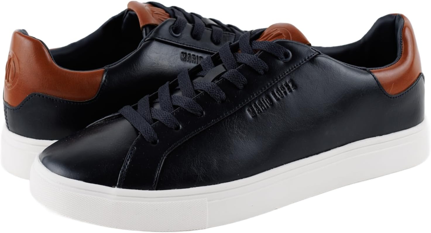 

Мужские кроссовки Mario Lopez Cliff с низким верхом, шнуровкой и комфортной посадкой, классическая обувь для мужчин, темно-синий