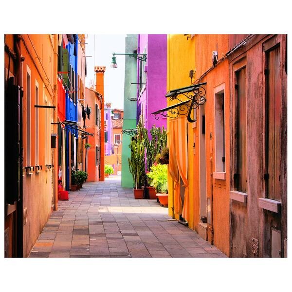 

Фреска LegendArte Die farbenfrohe Insel Burano, многоцветный