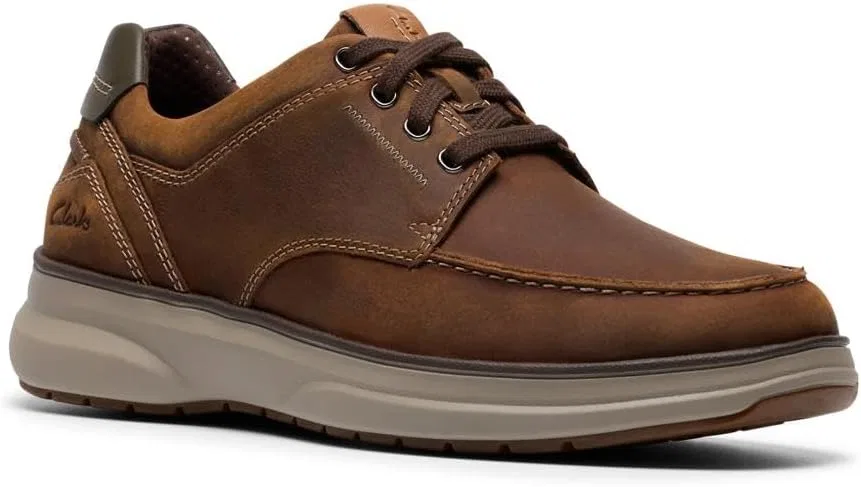 Туфли Clarks Herren Mullan MocSHOES, Dark Tan Lea — фото 4