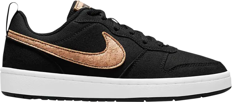 

Кроссовки Nike Court Borough Low 2 Canvas GS 'Black Cork', черный