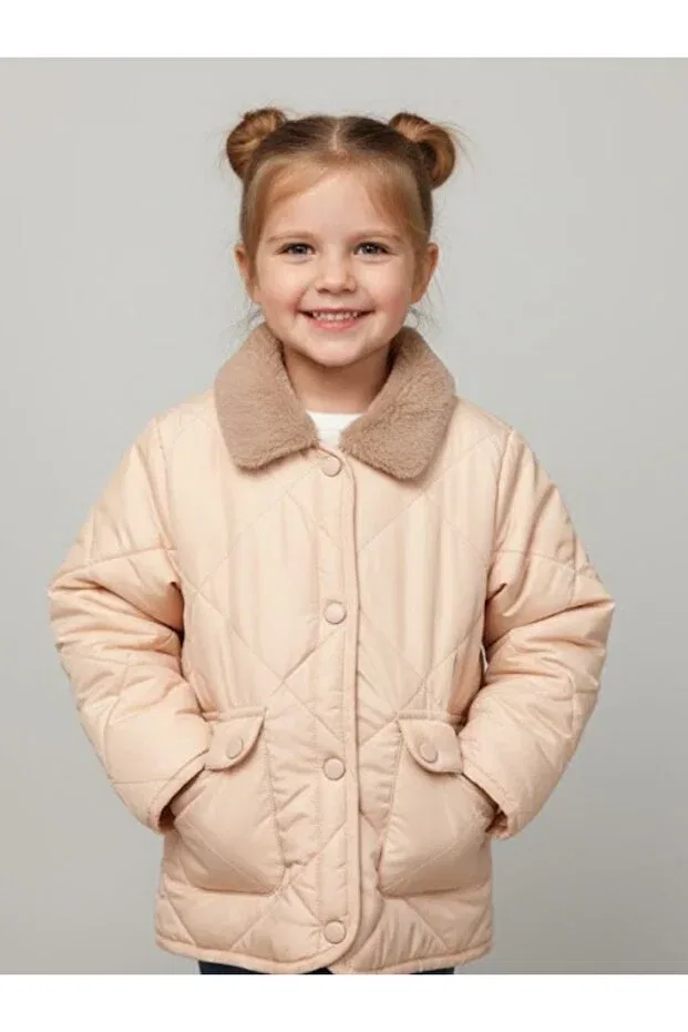Детское пальто для девочек стеганое Basics Hls Kids, Beige