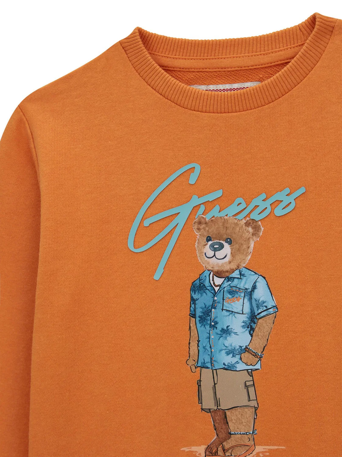 Толстовка стандартного кроя для мальчика Guess, оранжевый — фото 3