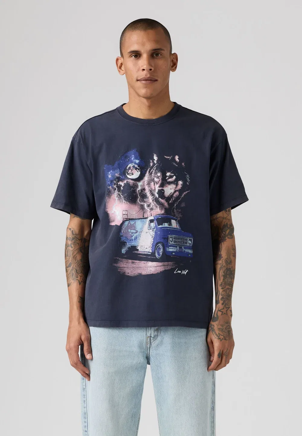 Футболка с винтажным принтом - футболка с графическим рисунком Levi'S, Nightfall Navy