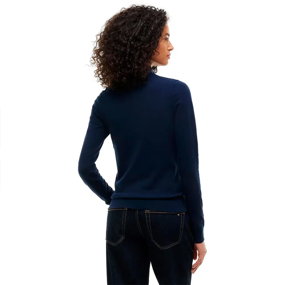 Женский свитер с хлопковым трикотажем Tommy hilfiger, Blue — фото 2