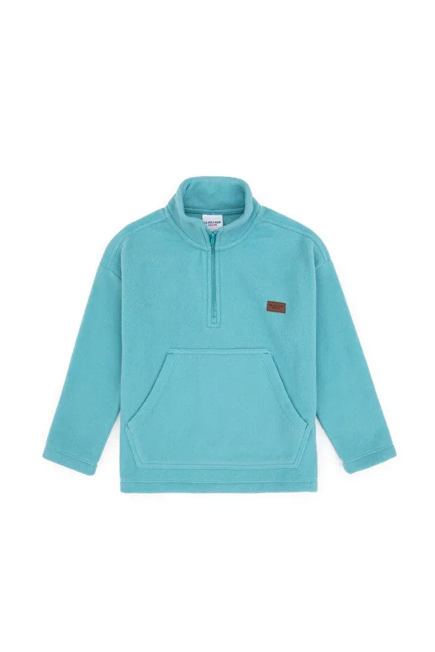 Детское для мальчиков свитшот на молнии U.S. Polo Assn., Dark Mint