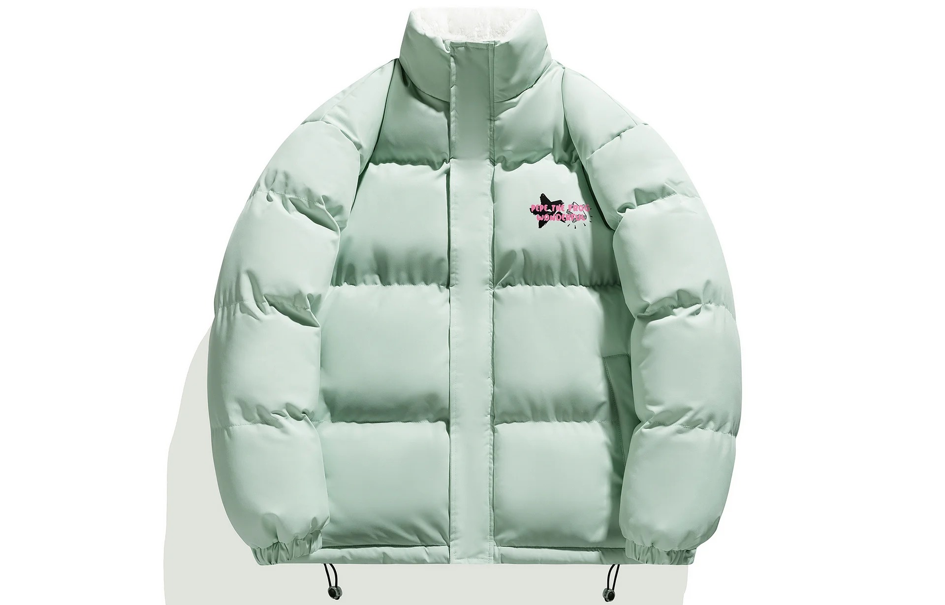 

Куртка Pepe The Frog Puffer Unisex на флисовой подкладке, фруктово-зеленый