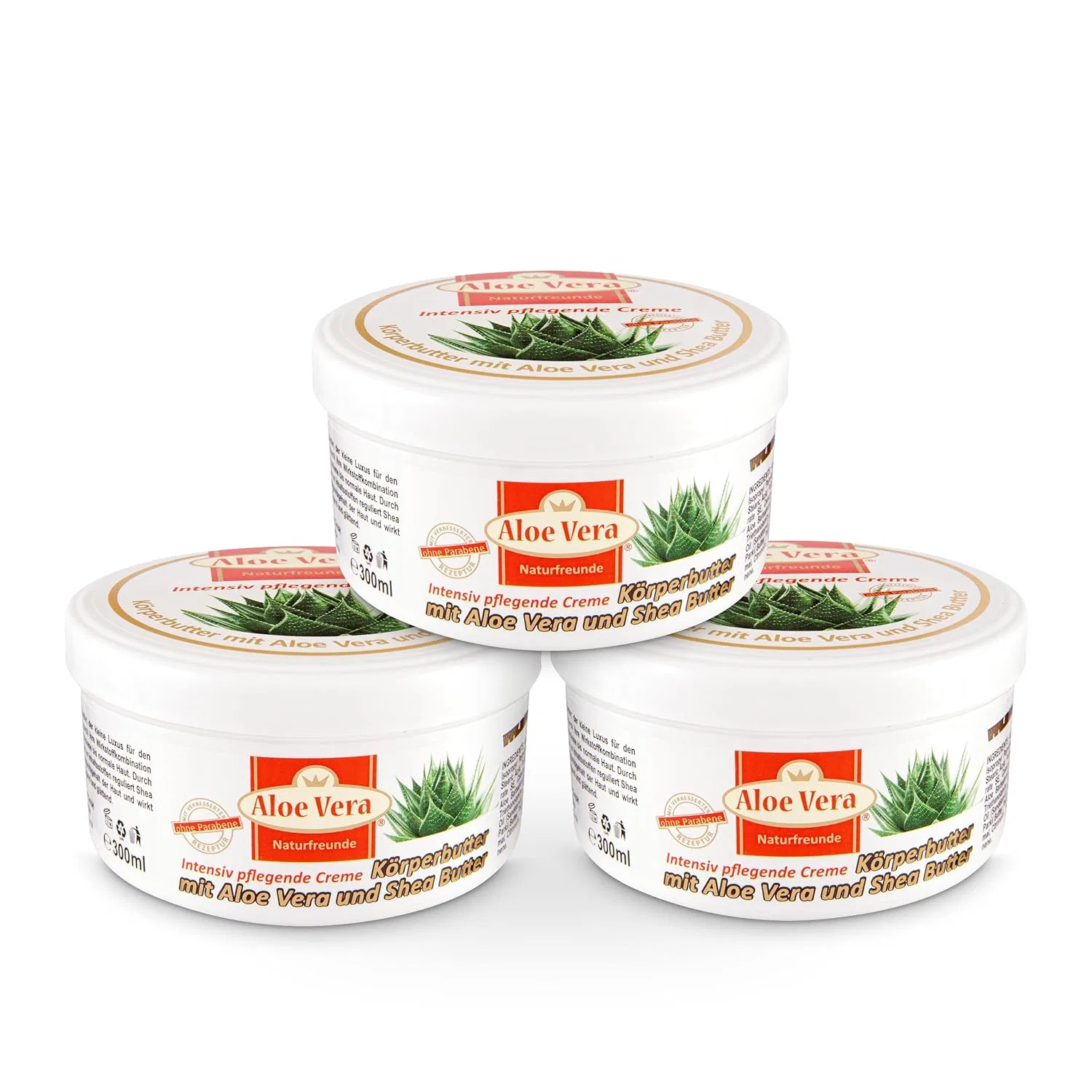 Набор Body Butter с алоэ вера и маслом ши Sanddorn Naturfreunde, 3 шт, 300 мл