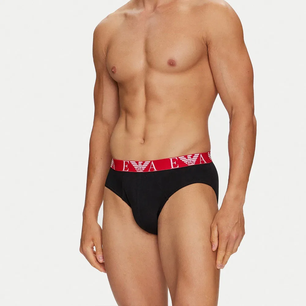 Мужские трусы 3 шт, EMPORIO ARMANI, Black — фото 3