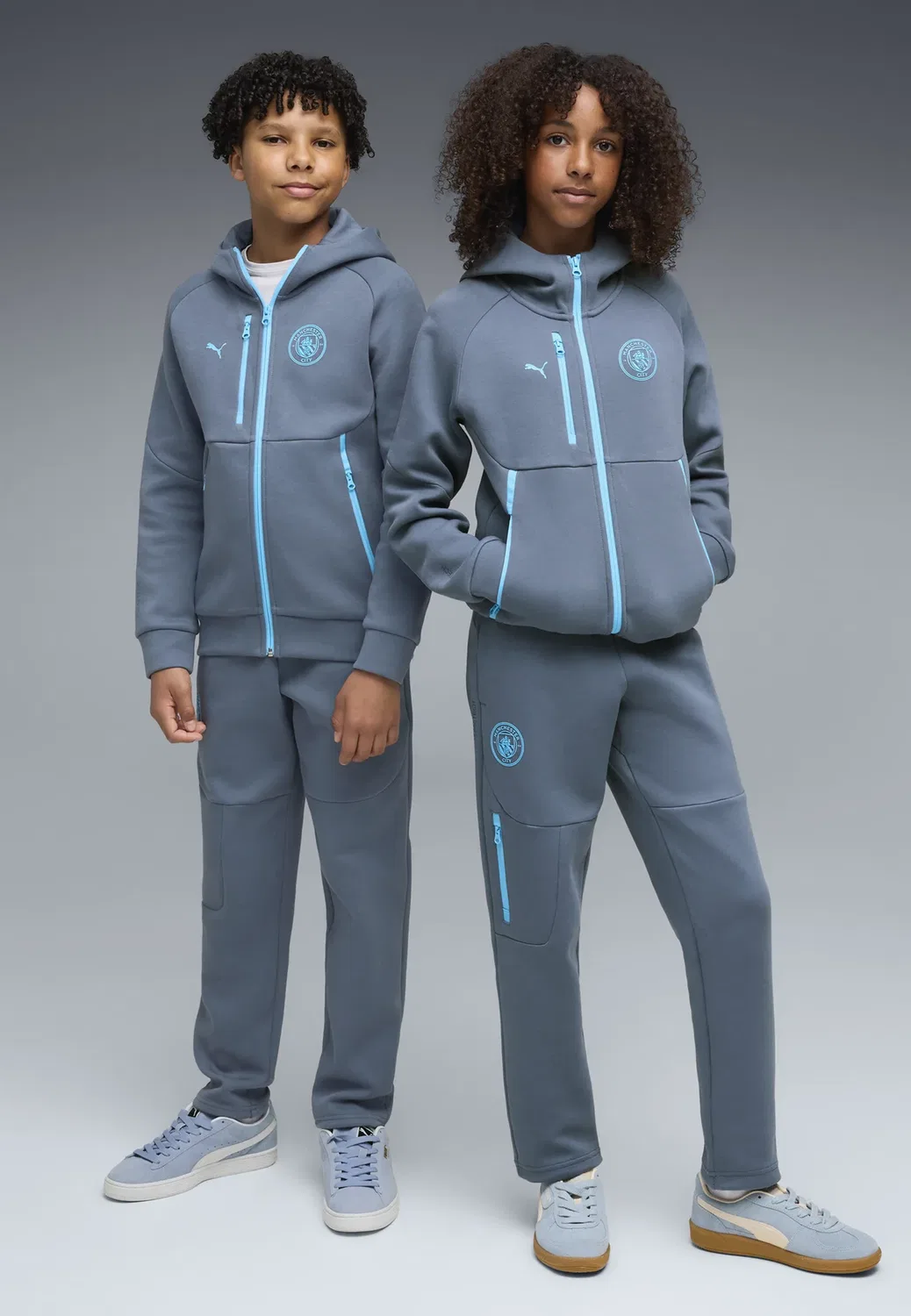 Спортивные колготки Manchester City Tech. Унисекс - брюки Puma, Evening Sky-Luminous Blue