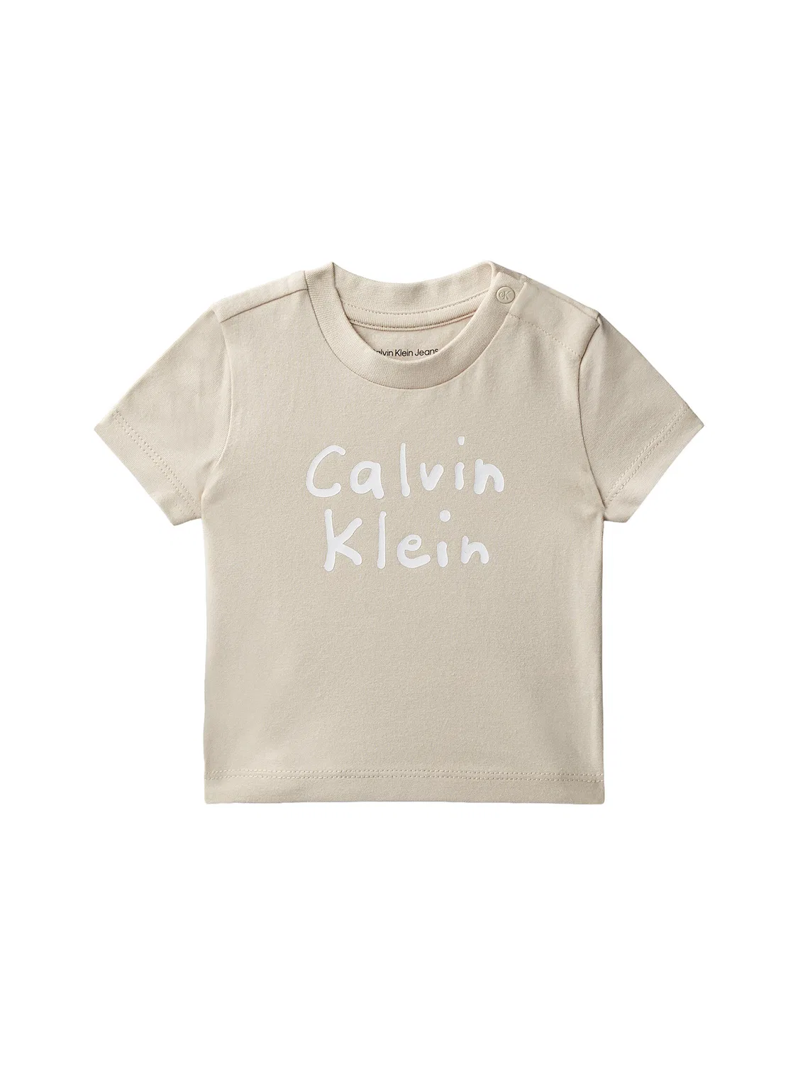 Футболка стандартного кроя для девочки Calvin Klein Jeans, бежевый