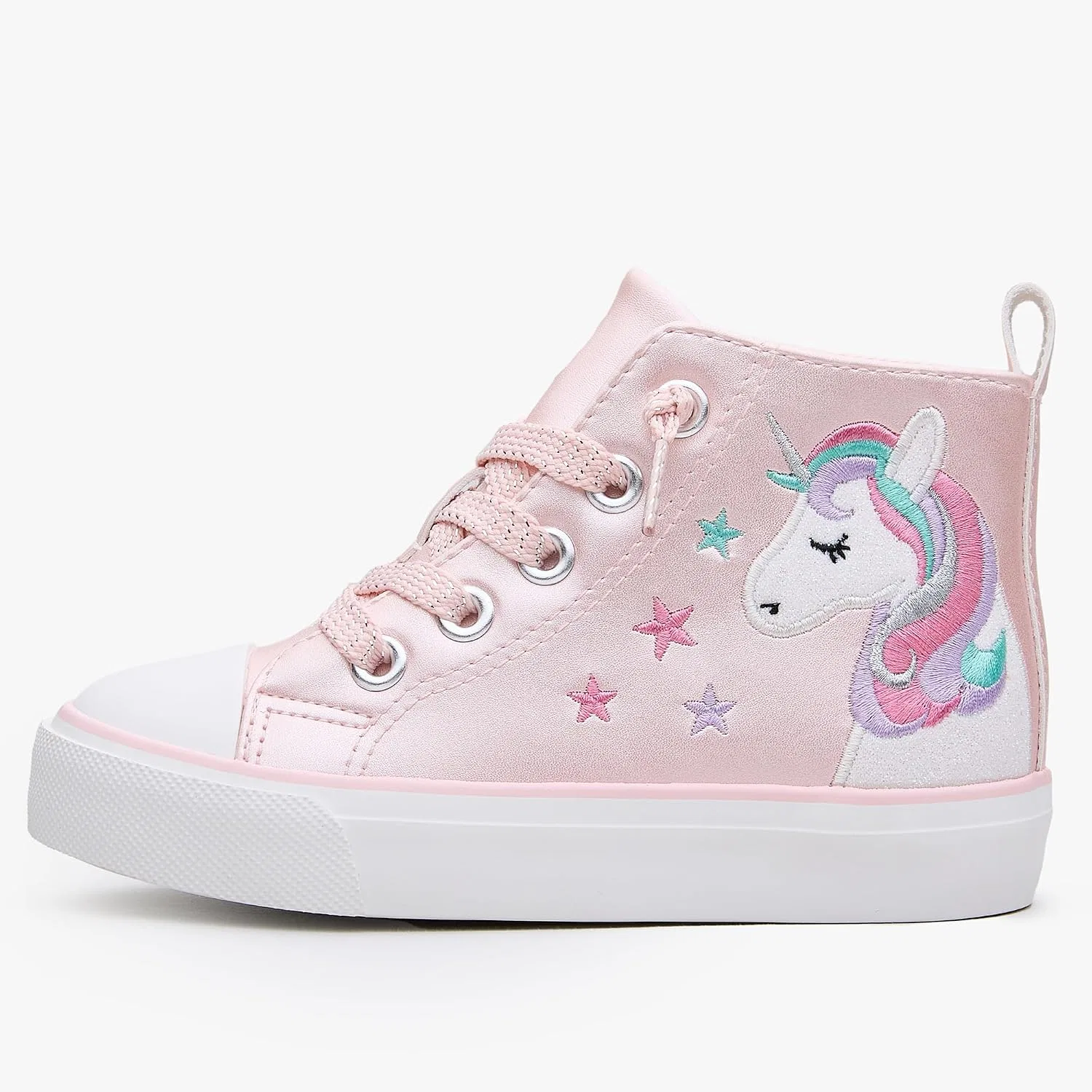 Детские кеды для девочек с блестками Weestep, Unicorn Pink — фото 4