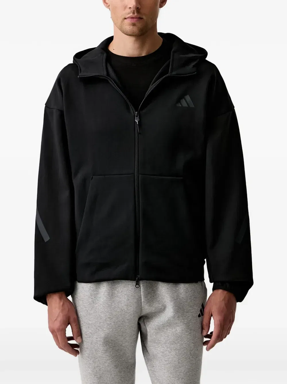 Худи Z.N.E. на молнии Adidas, черный