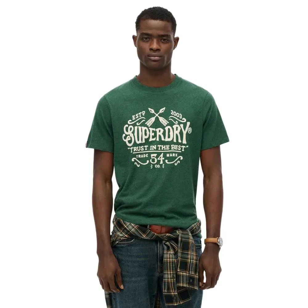 Футболка Outdoor Flock Relaxed Fit с коротким рукавом Superdry, зеленый
