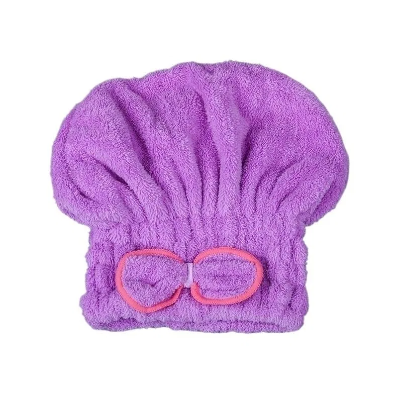 Шапочка для душа из флиса, AD-BCrbgen, 28*25 см, Purple
