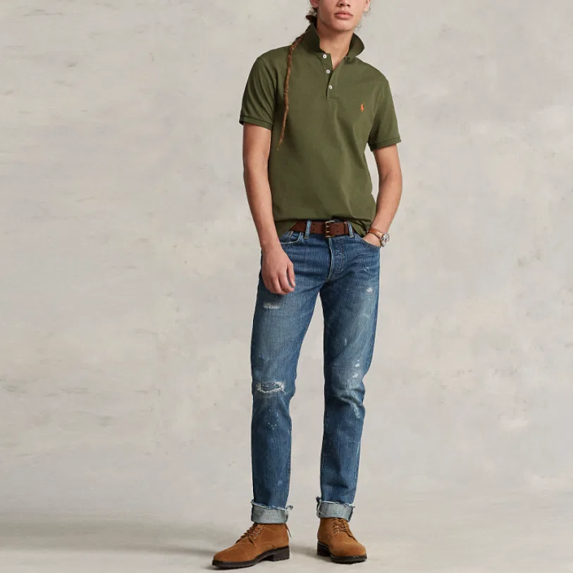 Мужское поло Army Green Polo Ralph Lauren — фото 3