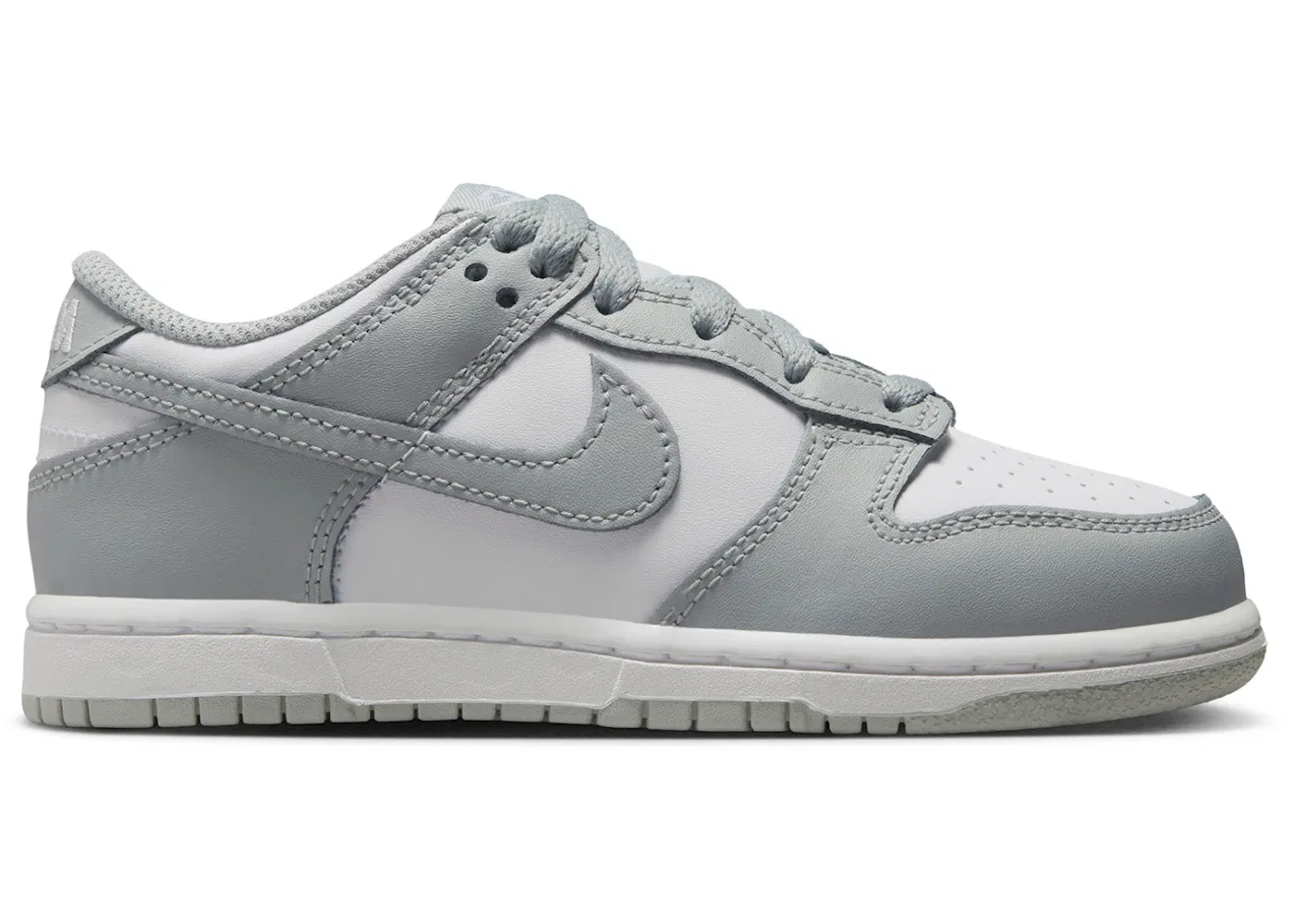 Детские кроссовки Nike Dunk Low White Light Smoke Grey, White/White/Light Smoke Grey