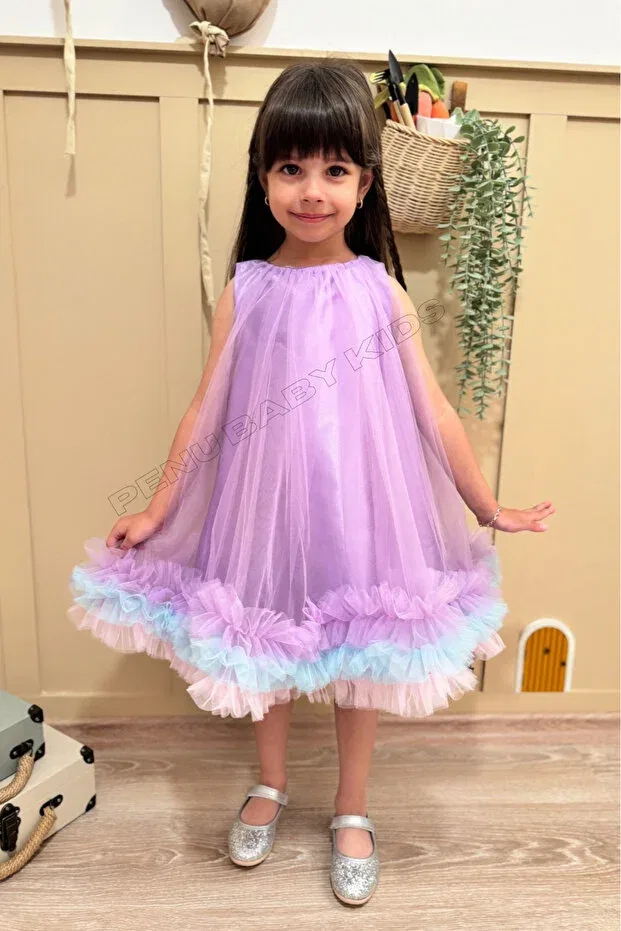Детское платье для девочек с оборками Penu Baby Kids, Lilac