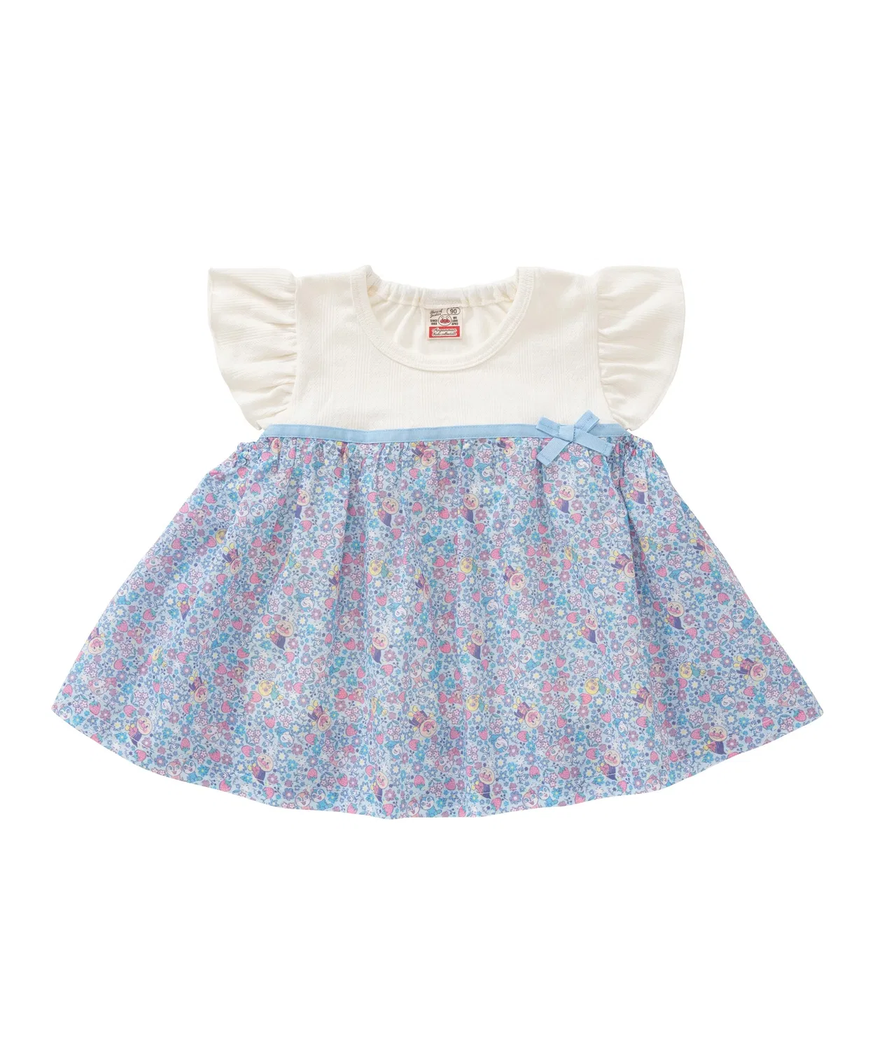 Детская туника без рукавов с принтом Anpanman, модель Ribbon Flare ANPANMAN KIDS COLLECTION, Sax Blue — фото 3
