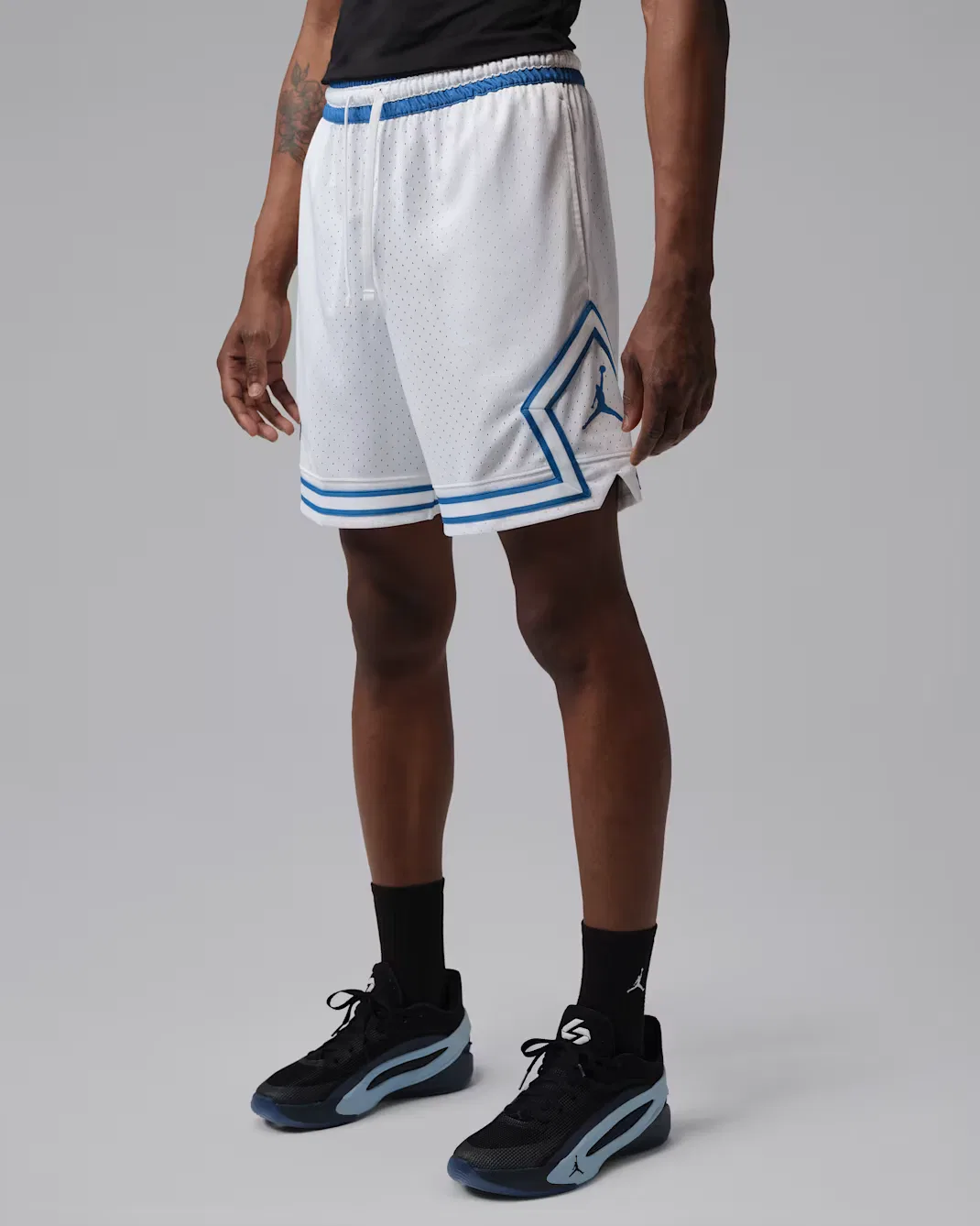 Мужские шорты Dri-FIT 7" из сетчатой ​​ткани с ромбовидным рисунком Jordan Sport, White/True Blue/True Blue