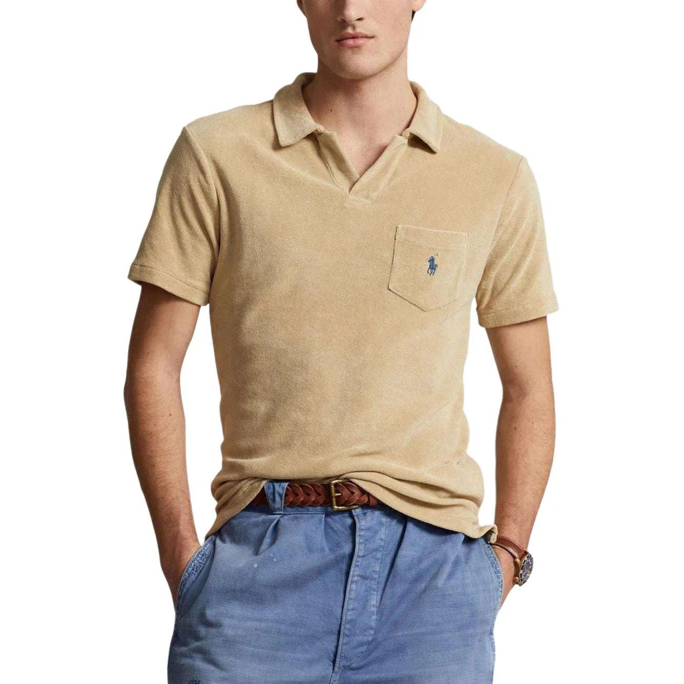 Мужское поло Polo Ralph Lauren, Light Umber — фото 4