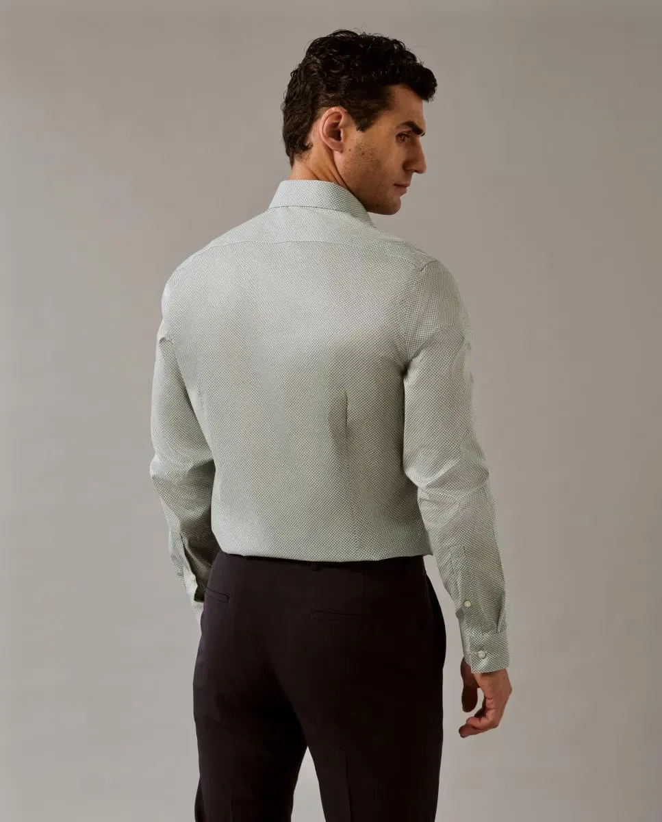 Мужская рубашка с эластичным воротником Slim Fit Calvin Klein, Verde Claro — фото 2