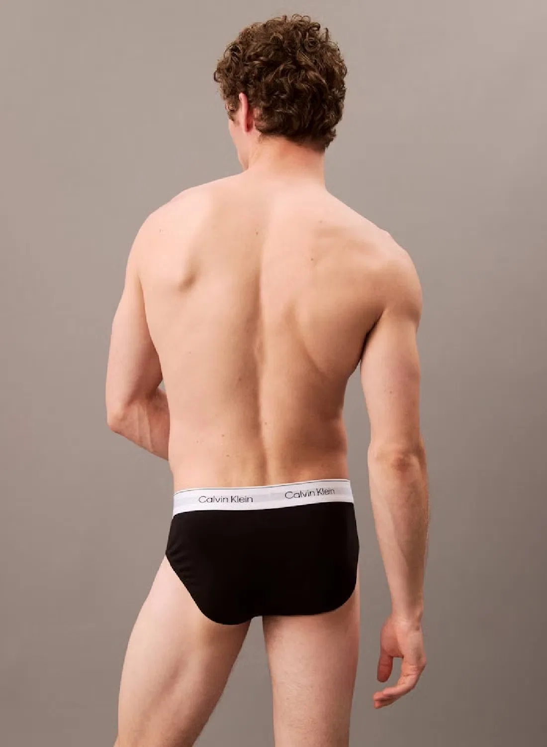 Трусы-брифы хлопковые 3 шт Icon Calvin Klein, черный — фото 4
