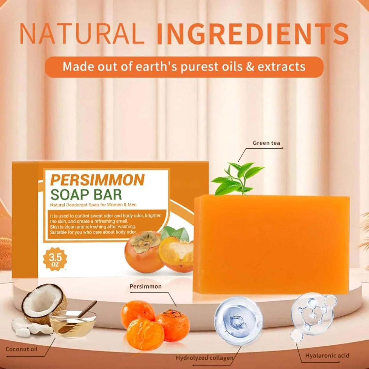 Мыло Persimmon Goat Milk Soap, 100 г Generisch — фото 3